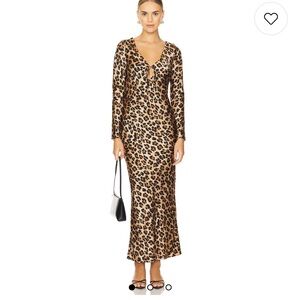 Leopard Print Long Sleeve Dress